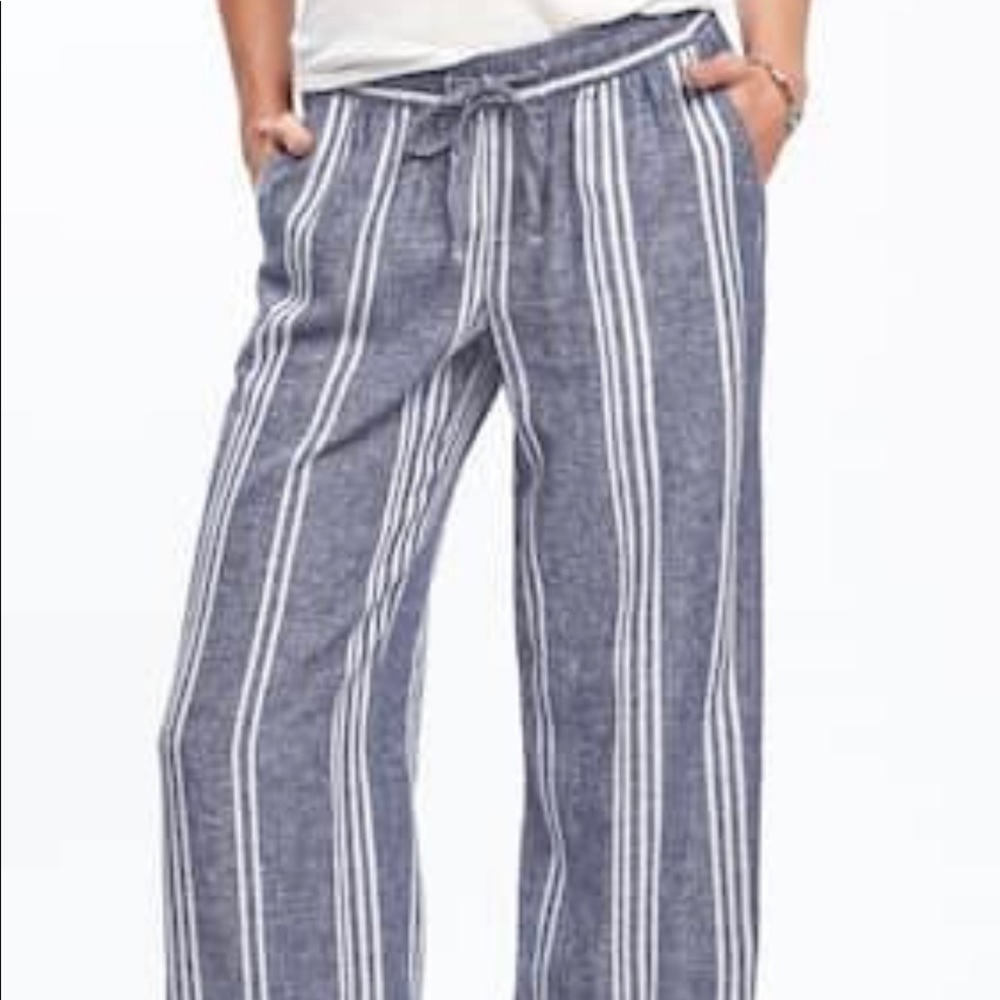 Old Navy Linen Wide Leg Pants